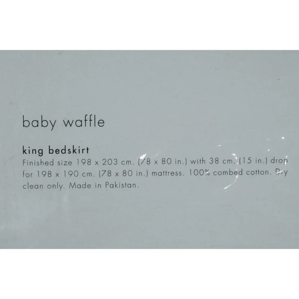 Calvin Klein King Bed Skirt Baby Waffle Pattern Burgundy Burnt Sienna 78x80x15